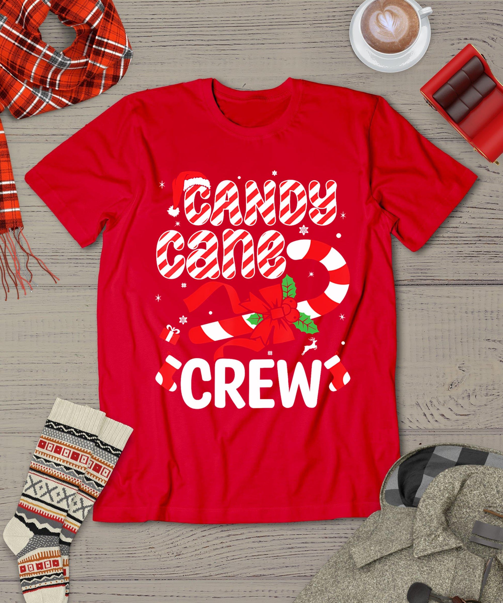 Candy Cane Crew - Funny Christmas Holiday Men Women T-Shirt