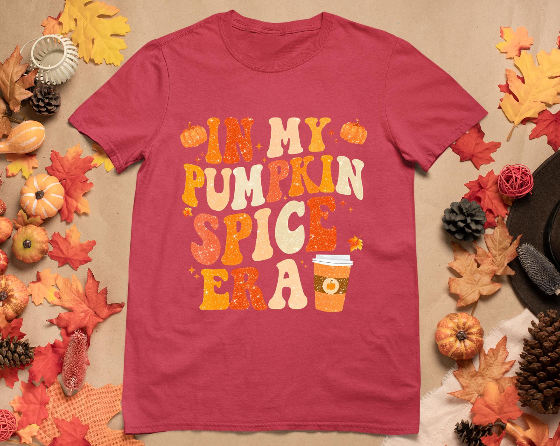 In My Pumpkin Spice Era Funny Retro Fall Vibes Thanksgiving T-Shirt