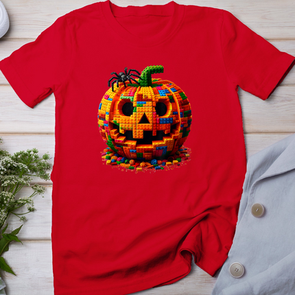 Halloween Master Builder Pumpkin Kids Building Blocks Bricks T-Shirt