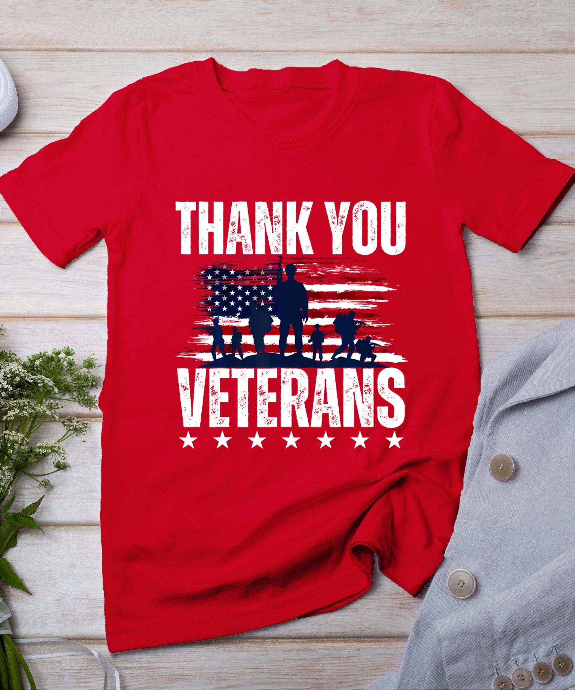 Thank You Veterans Day Memorial Day Partiotic Military Usa T-Shirt