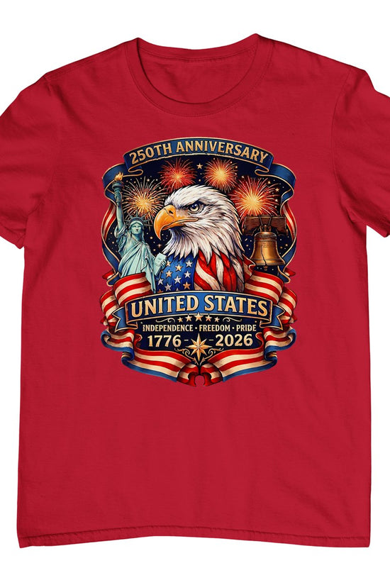 1776-2026 Eagle 250 Years Of Freedom Patriot American T-Shirt