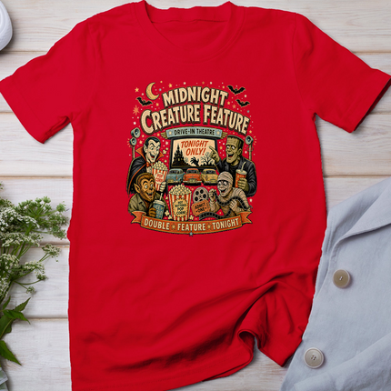 Retro 90s Vampire Frankenstein Midnight Creature Feature T-Shirt