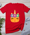 Unicorn Pumpkin Halloween Thanksgiving Girls Kids T-Shirt