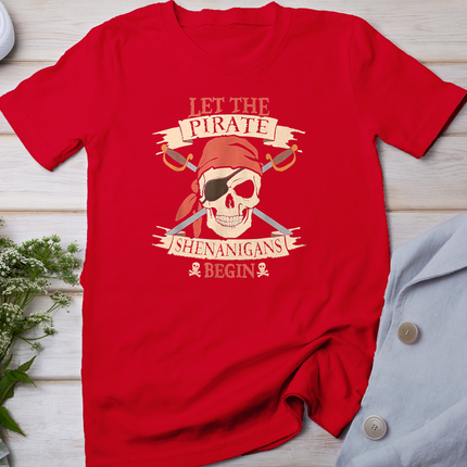 Let The Pirate Shenanigans Begin Halloween Skull Bandana Boy T-Shirt