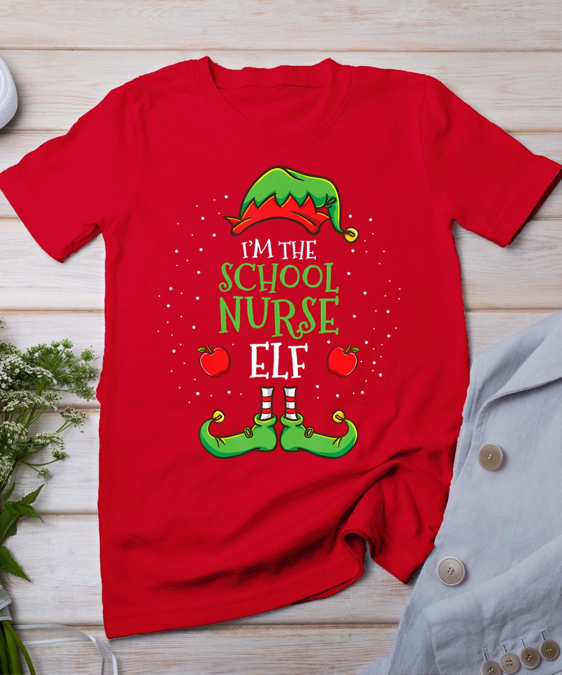 I'm The School Nurse Elf Christmas T-Shirt