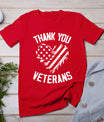 Thank You Veterans Patriotic American Flag Veterans Day 2024 T-Shirt