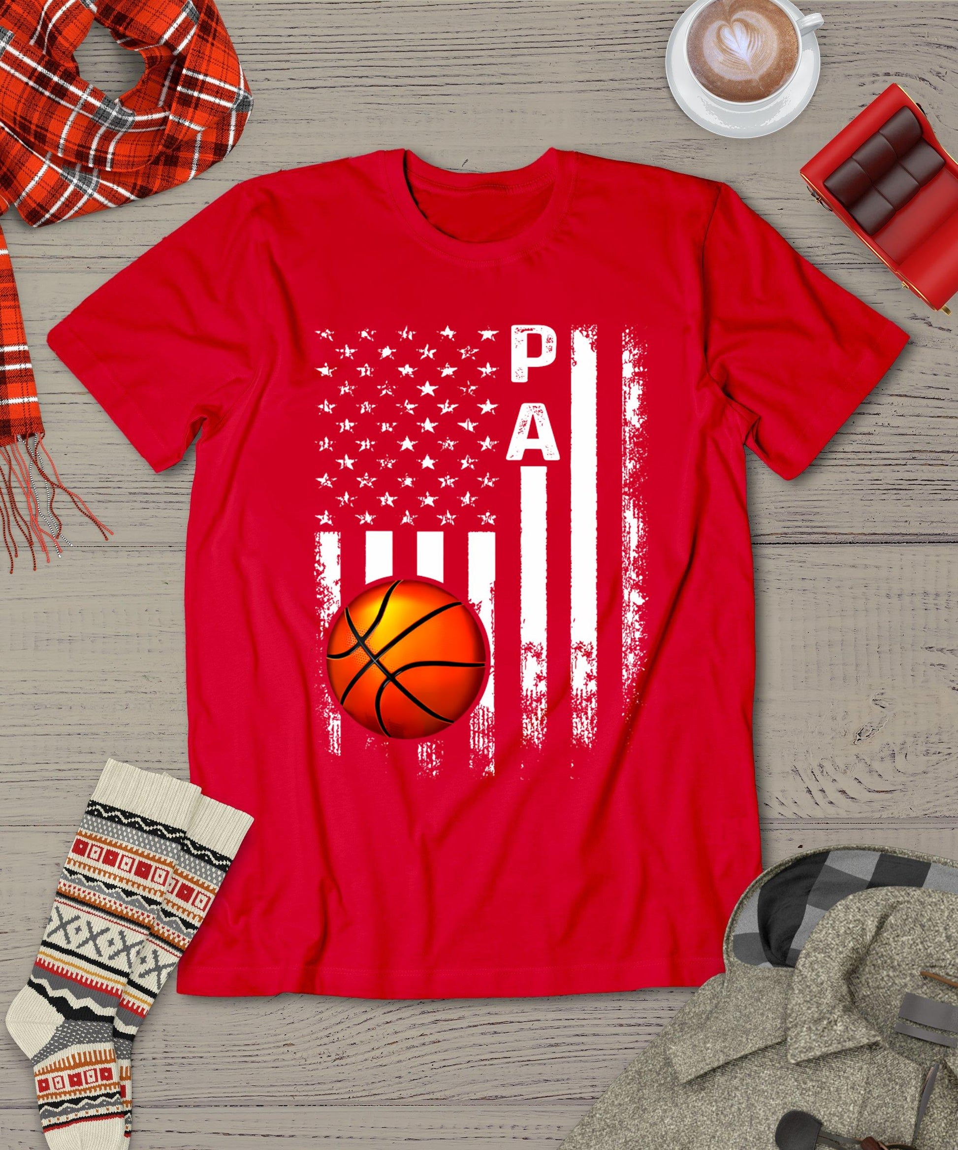 Vintage Basketball USA Christmas Xmas T-Shirt