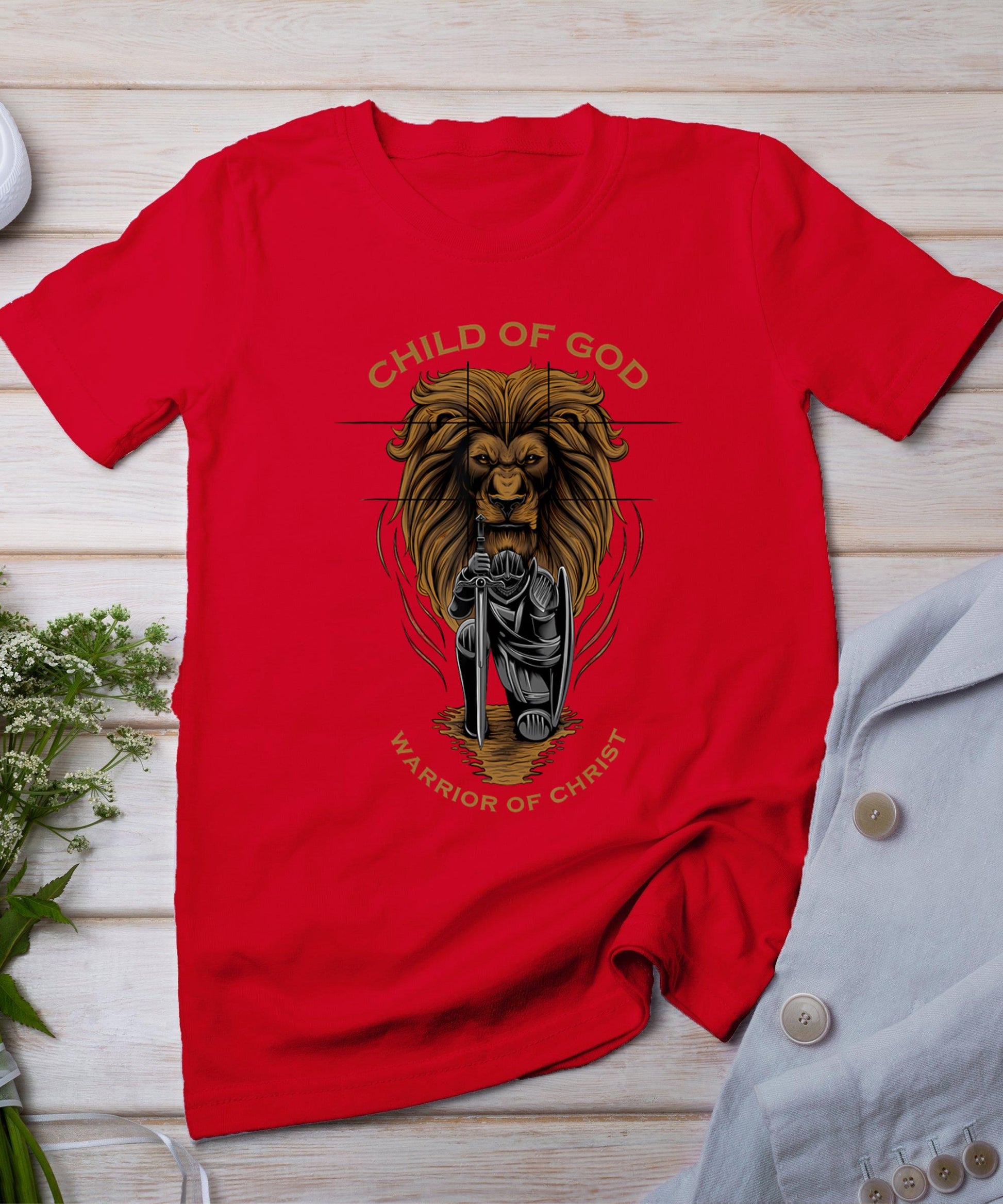 Child Of God Warrior Of Christ Jesus Christian Faith Graphic T-Shirt