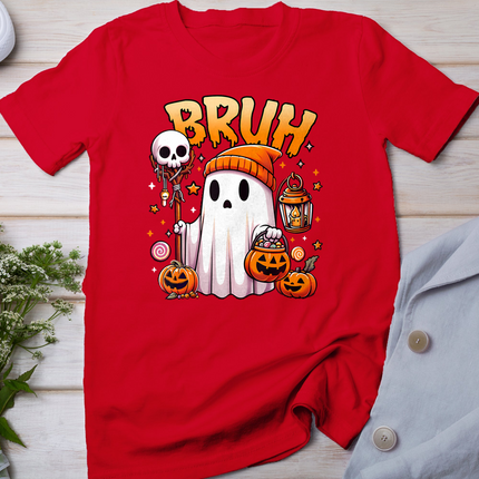 Bruh Ghost Halloween Cute Ghost Trick Or Treat Candy Halloween T-Shirt