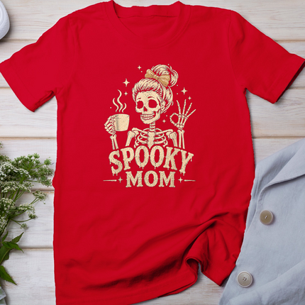 Mama Halloween Shirts Spooky Mama Skeleton Coffee T-Shirt