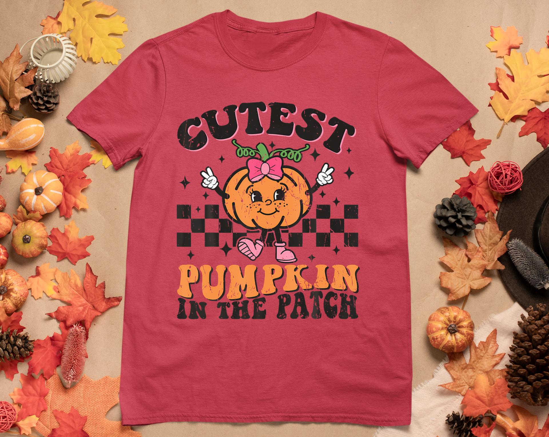 Cutest Pumpkin In The Patch Funny Halloween Thanksgiving T-Shirt