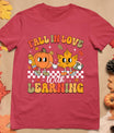 Retro Fall In Love With Learning Autumn Pumpkin Teacher T-Shirt