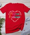 Nurse Practitioner Heart Word Cloud Watercolor Rainbow T-Shirt