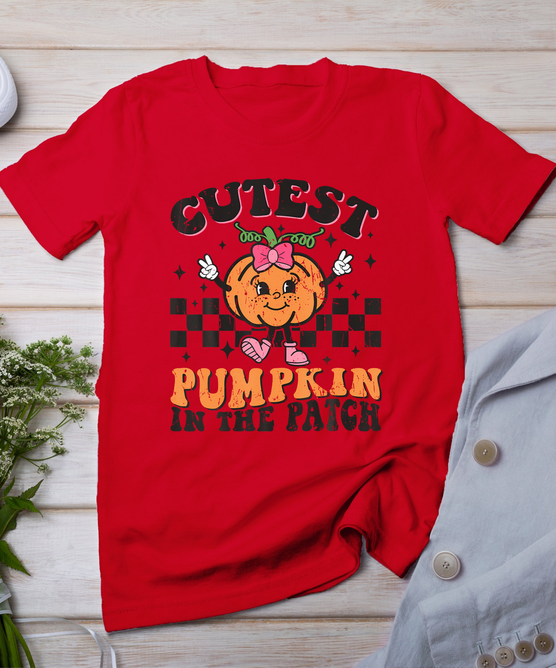 Cutest Pumpkin In The Patch Funny Halloween Thanksgiving T-Shirt