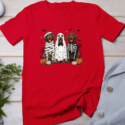Chocolate Labrador in Ghost Cute Lab Ghost Dog Halloween T-Shirt