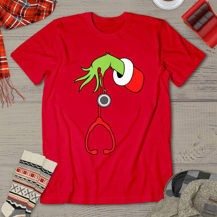 Nurse Christmas Stethoscope Nurses Xmas Pajamas Pjs Women T-Shirt
