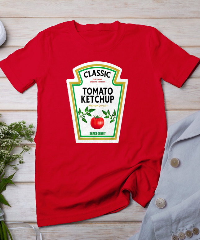 Ketchup Halloween 2026 Costume Matching Couple Mustard Mayo T-Shirt