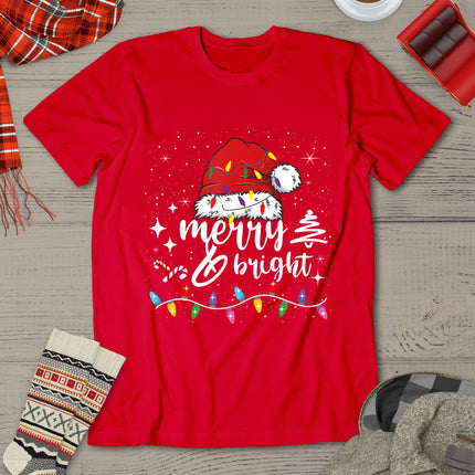 Merry And Bright Christmas Lights Xmas For Men Women Kids T-Shirt