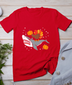 Thanksgiving Turkey Riding Shark Funny Boys Kids Toddler T-Shirt