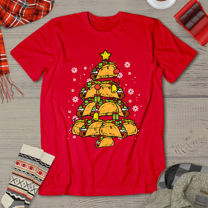 Taco Christmas Tree Xmas Mexican Food T-Shirt