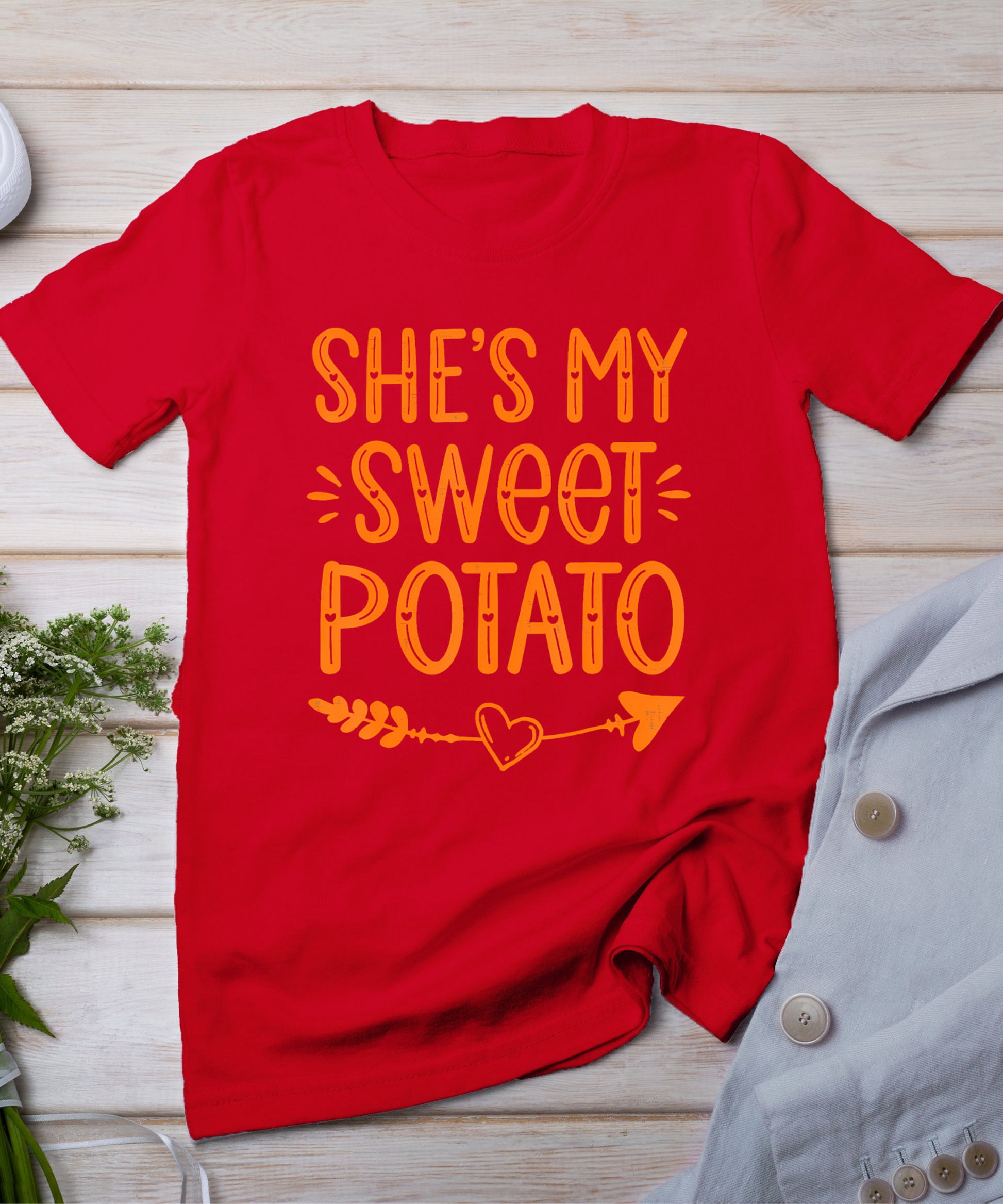 Thanksgiving Matching Couples She's My Sweet Potato I Yam T-Shirt