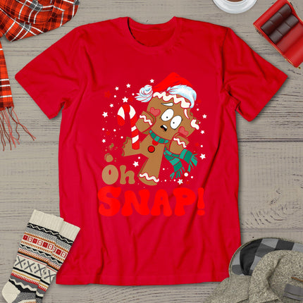 Oh Snap Gingerbread Man Christmas Funny Cookie Baking Xmas T-Shirt