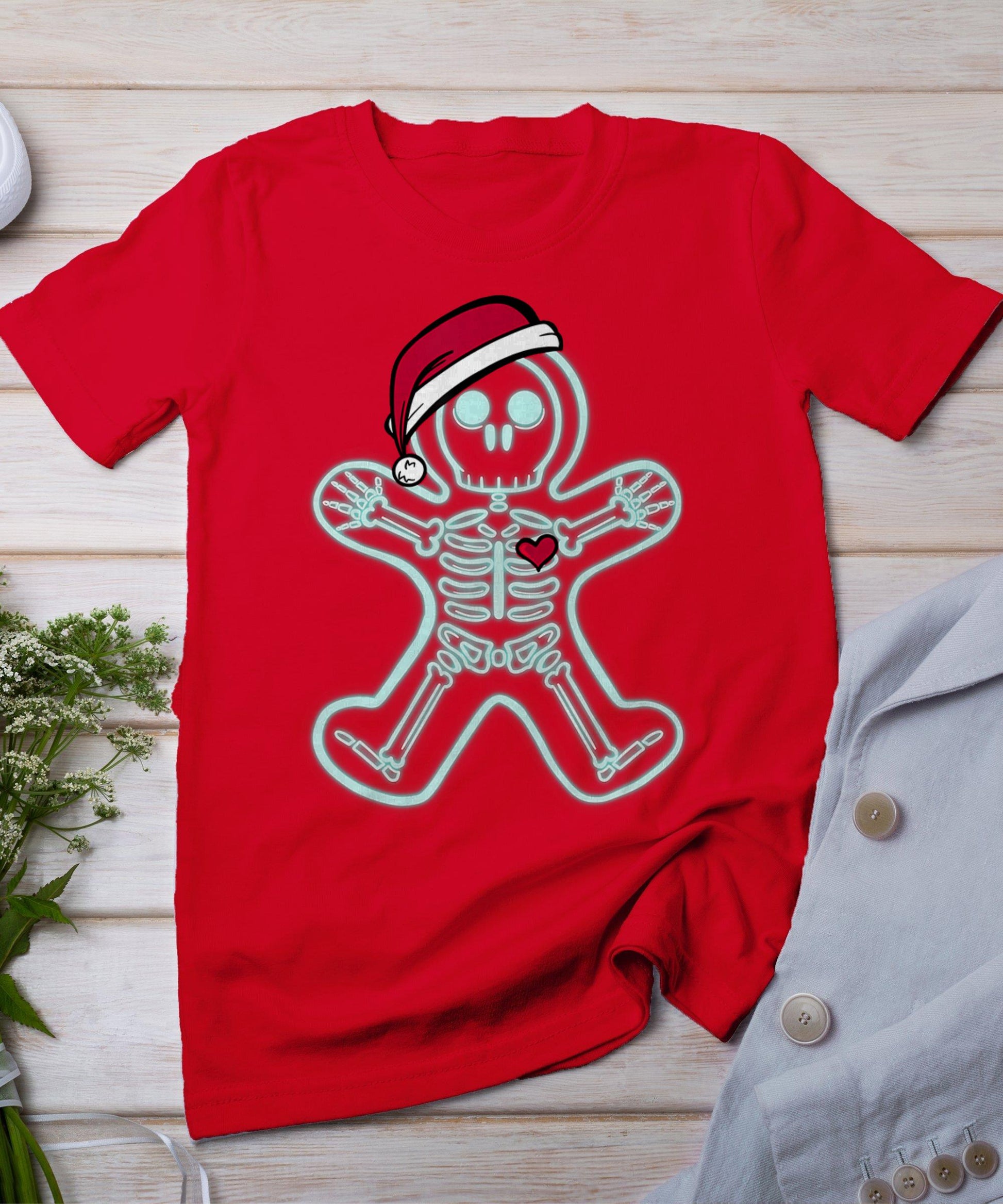 X-Ray Gingerbread Man Skeleton Christmas Nurse Xray Tech T-Shirt