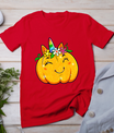 Unicorn Pumpkin Halloween Girl Cute Thanksgiving Girls T-Shirt