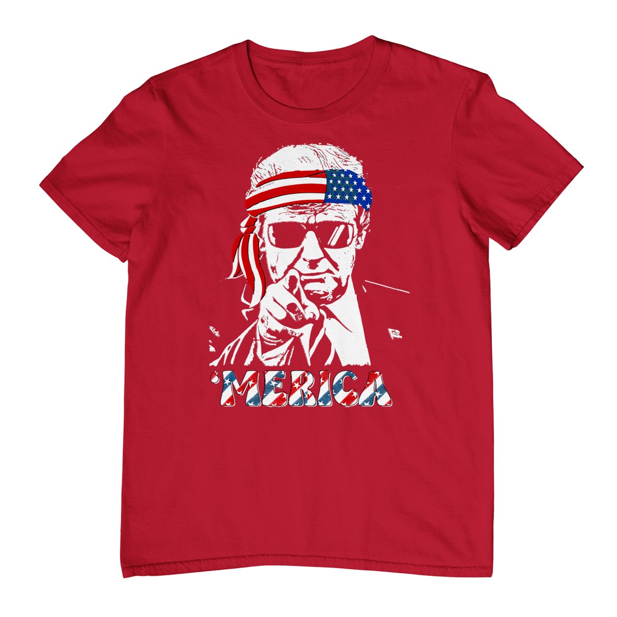 'Merica Trump Happy 4th Of July Trump American Flag T-Shirt