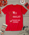 Nice Naughty Insufficient Evidence Christmas List Santa Claus T-Shirt