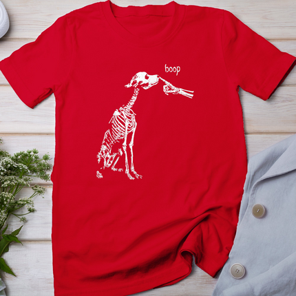 Boop Funny Dog Skeleton Boop Halloween Night Dog Graphic T-Shirt