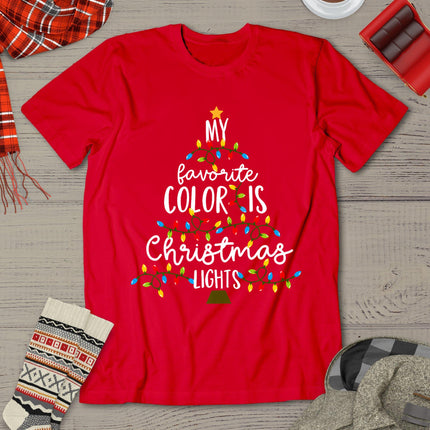 My Favorite Color Is Christmas Lights Kids Boy Women T-Shirt