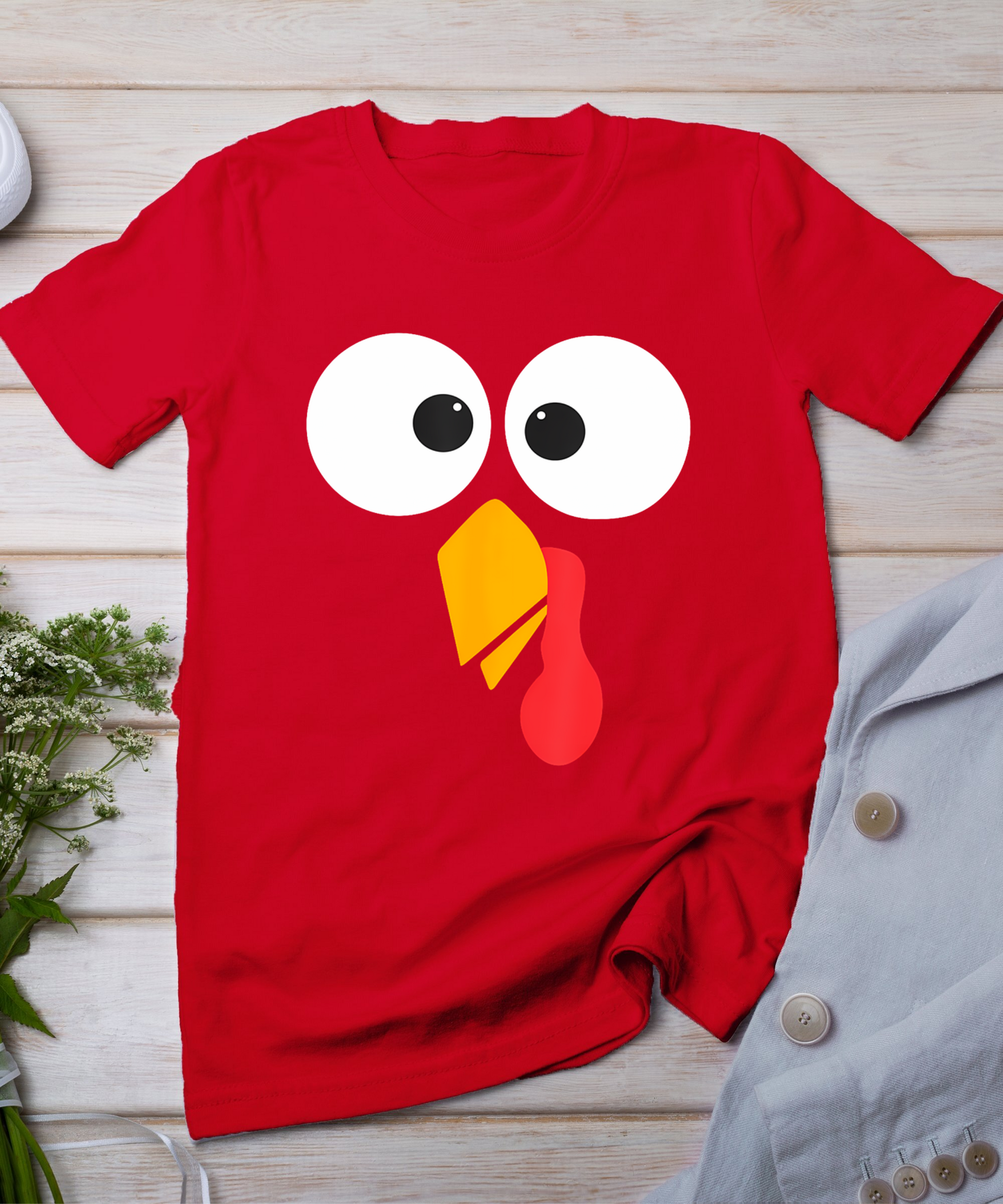 Thanksgiving Turkey Face Matching Family Costume Cute Kids T-Shirt