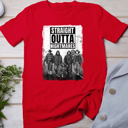 Vintage Horror Halloween Scary Straight Outta Nightmares T-Shirt