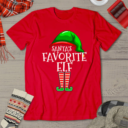 Santa's Favorite Elf Group Matching Family Christmas T-Shirt