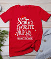 Santa's Favorite Nurse Practitioner Christmas Np Rn Nursing T-Shirt