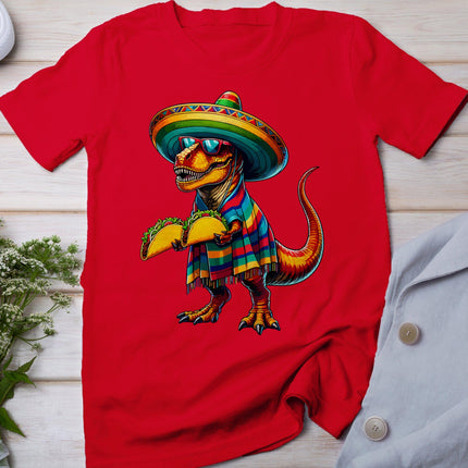 T-Rex Dinosaur Taco Lover Cinco De Mayo Sombrero Poncho T-Shirt