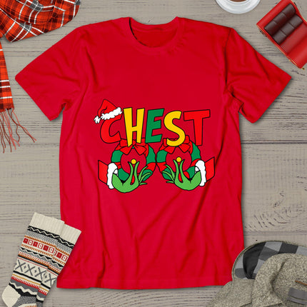 Chest Nuts Matching Chestnuts Funny Christmas Couples Nuts T-Shirt