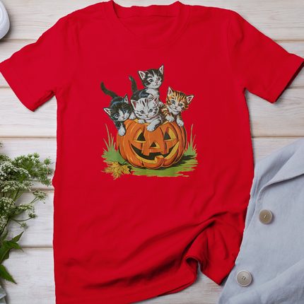 Halloween Vintage 90s Cat Pumpkin Spooky Season Men Women T-Shirt