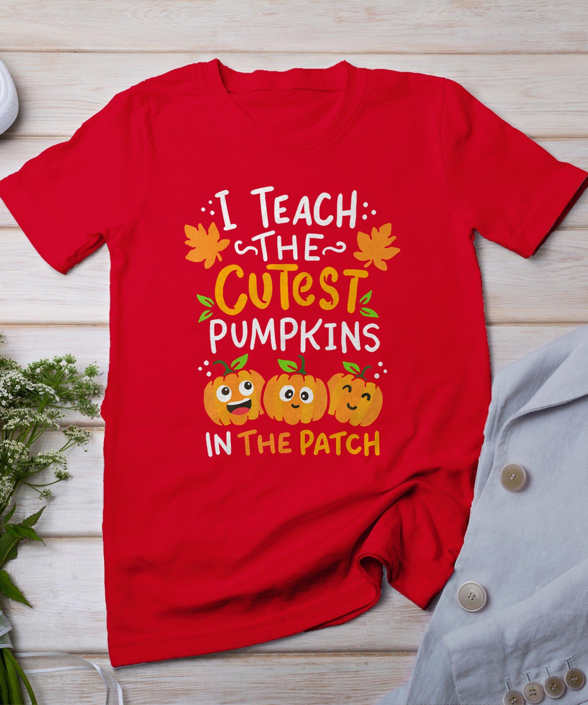 Teacher Halloween Pre-K Teacher Kindergarten Cutest Pumpkins T-Shirt