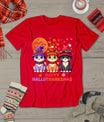 Halloween Thanksgiving Christmas Happy Hallothanksmas Cats T-Shirt