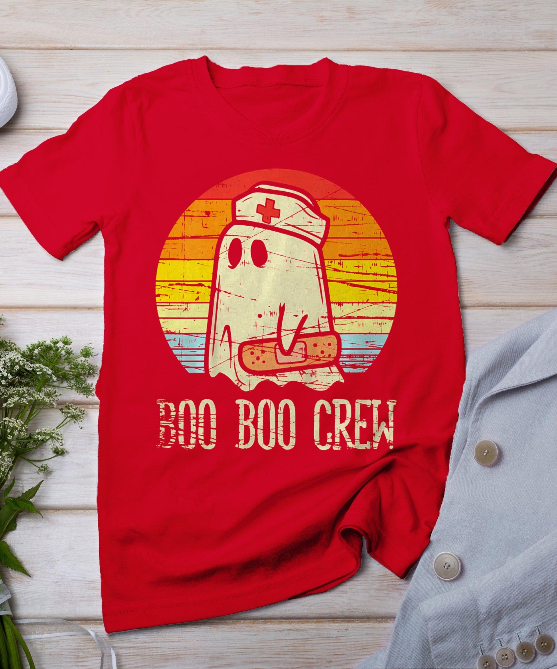 Boo Boo Crew Nurse Halloween - Nurses Rn Ghost T-Shirt