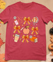 Retro Coquette Bow Teacher Fall Autumn Thanksgiving T-Shirt