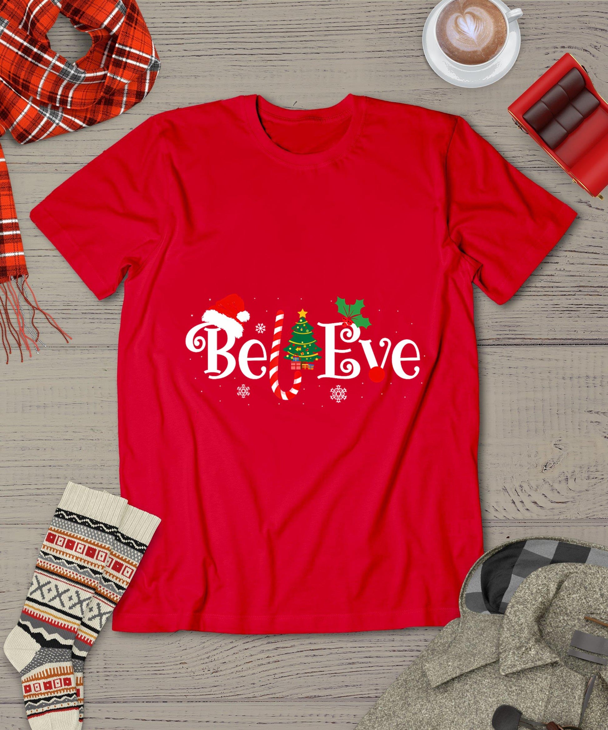 Best Believe Christmas Pajama Shirt Ever Xmas Family Funny T-Shirt