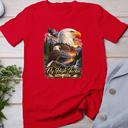 Fly High Jackie, Jackie and Shadow Bald Eagle T-Shirt