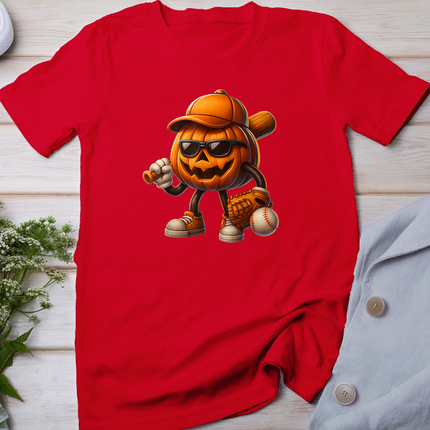 Spooky Jack O lantern Baseball Halloween Costumes Mens Boys T-Shirt