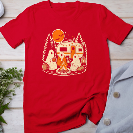 Halloween Camping Ghost Camper Vintage Style T-Shirt