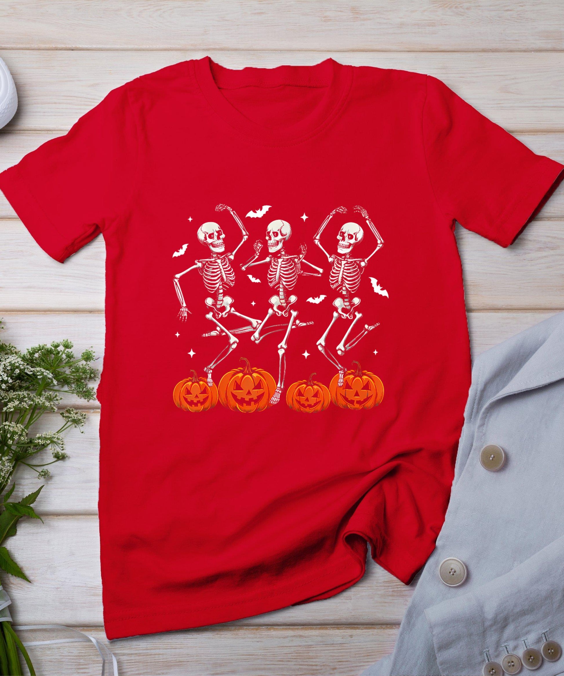 Halloween Skeleton Shirt For Men Boys Kids Dancing Skeleton T-Shirt