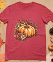 Fall Shirt Women Vintage Pumpkin Autumn Graphic Thanksgiving T-Shirt