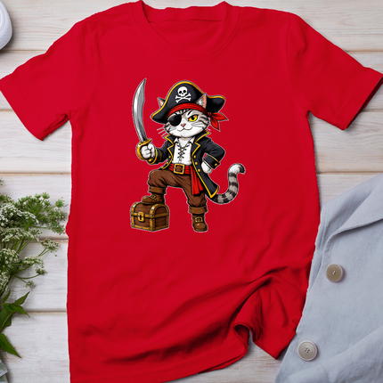 Pirate Cat Cute Halloween Costume Funny Graphic T-Shirt